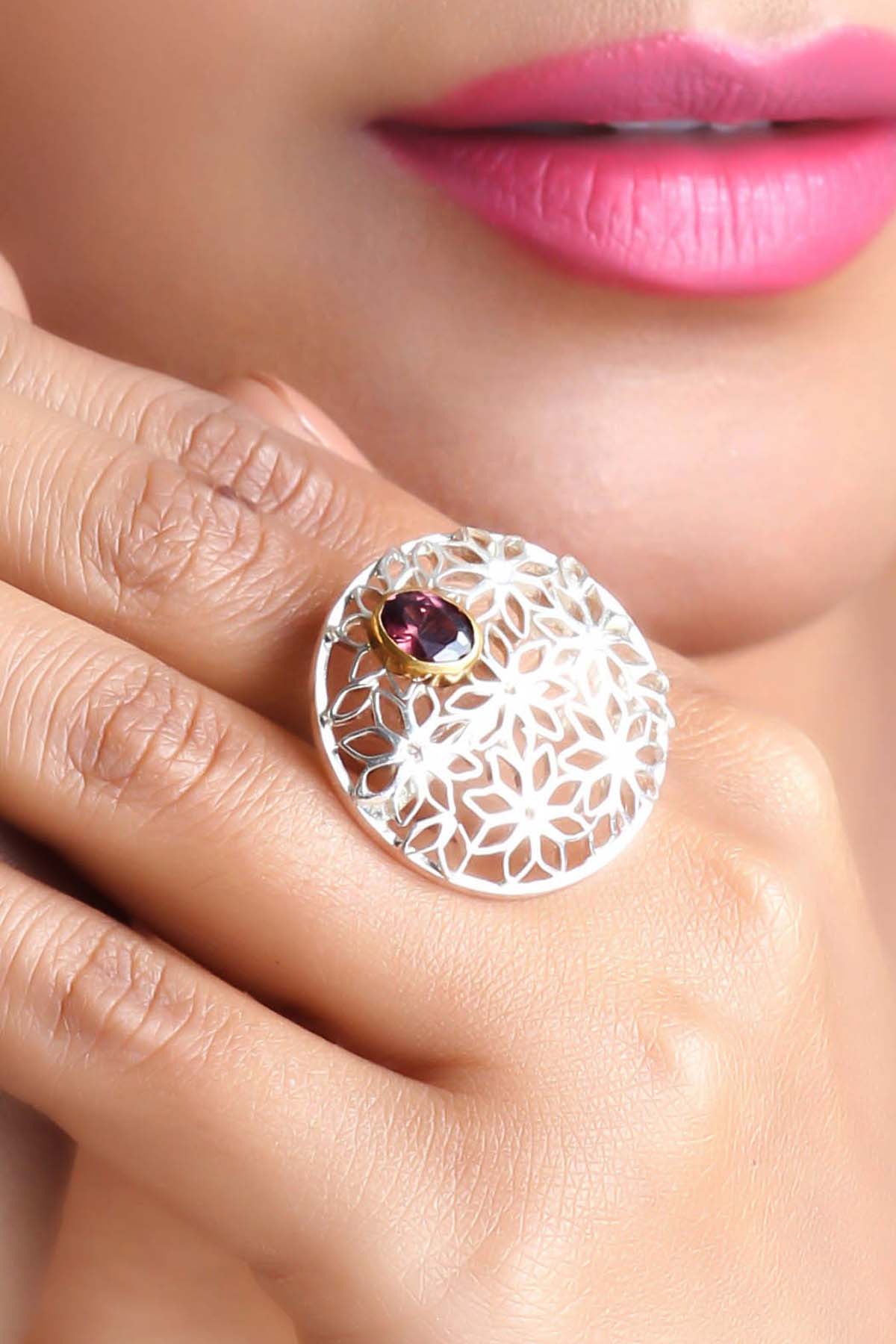 Buy Rhodolite Garnet Ring Online
